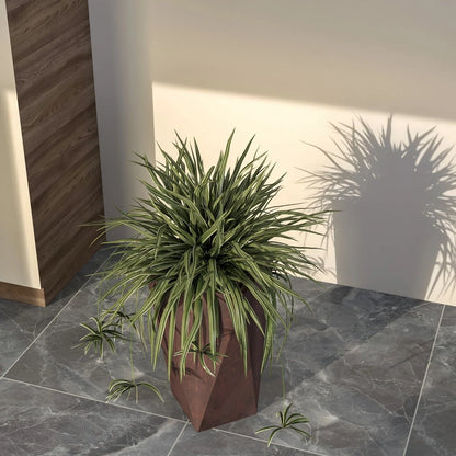 Aloe Tapered Square Fiberstone And MGO Clay Planter For Indoor And Outdoor - Elax Furniture