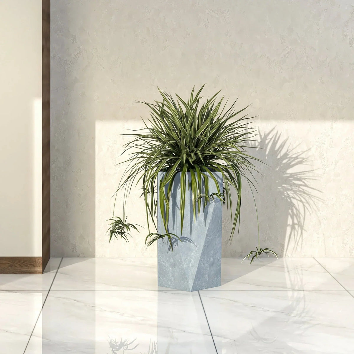 Aloe Tapered Square Fiberstone And MGO Clay Planter For Indoor And Outdoor - Elax Furniture