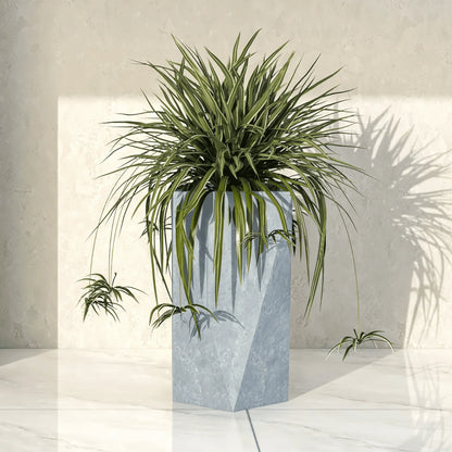 Aloe Tapered Square Fiberstone And MGO Clay Planter For Indoor And Outdoor - Elax Furniture