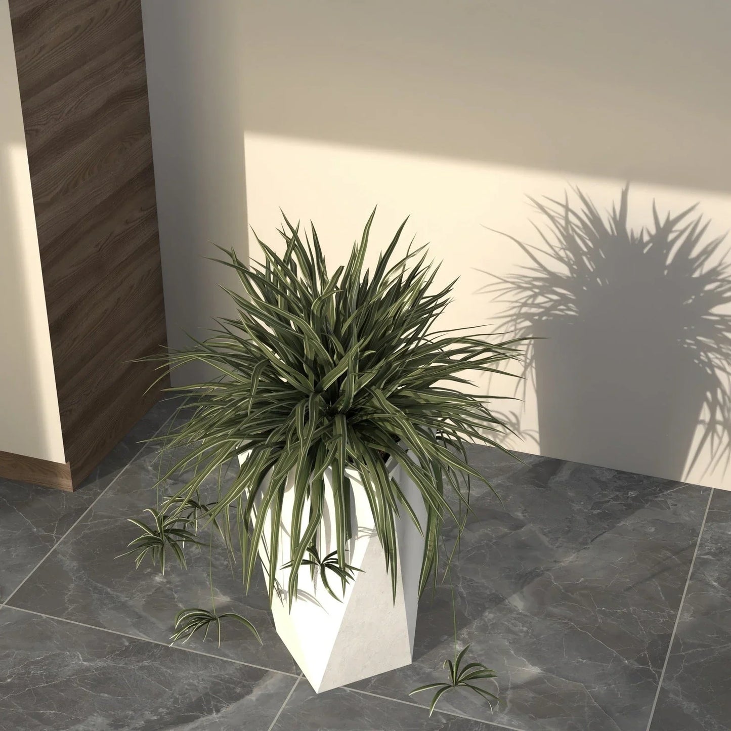 Aloe Tapered Square Fiberstone And MGO Clay Planter For Indoor And Outdoor - Elax Furniture