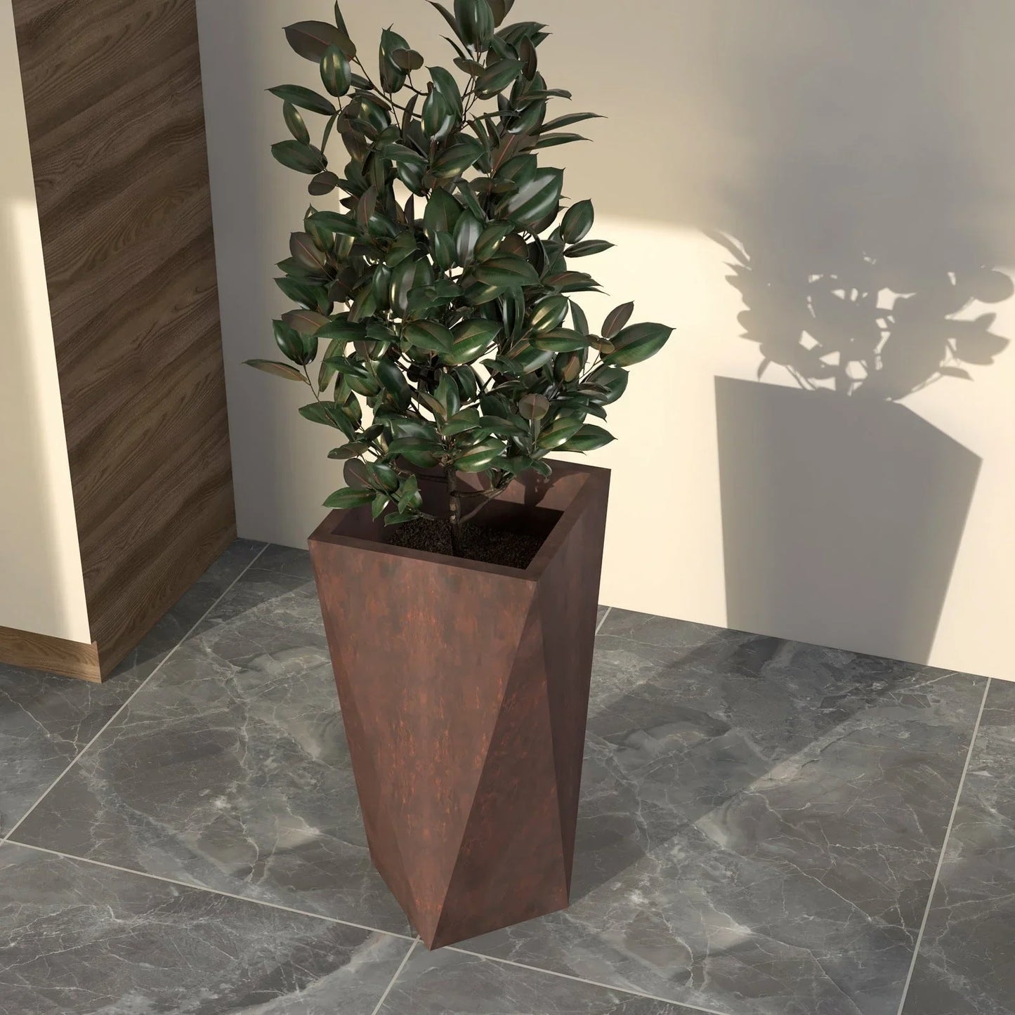 Aloe Tapered Square Fiberstone And MGO Clay Planter For Indoor And Outdoor - Elax Furniture