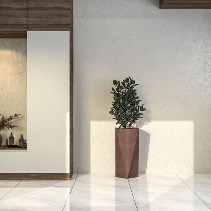 Aloe Tapered Square Fiberstone And MGO Clay Planter For Indoor And Outdoor - Elax Furniture