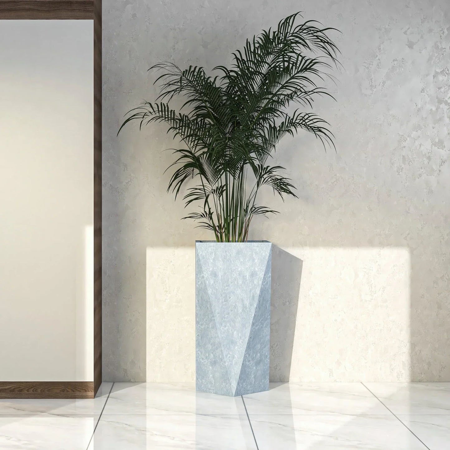 Aloe Tapered Square Fiberstone And MGO Clay Planter For Indoor And Outdoor - Elax Furniture