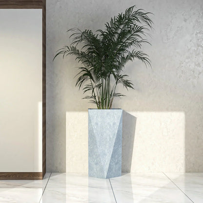Aloe Tapered Square Fiberstone And MGO Clay Planter For Indoor And Outdoor - Elax Furniture