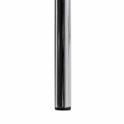 Asbury Polypropylene Dining Side Chair with Forest Cut-Out Design in Chrome Black Dining Chair Leisuremod