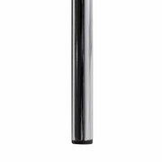 Asbury Polypropylene Dining Side Chair with Forest Cut-Out Design in Chrome Blue Dining Chair Leisuremod