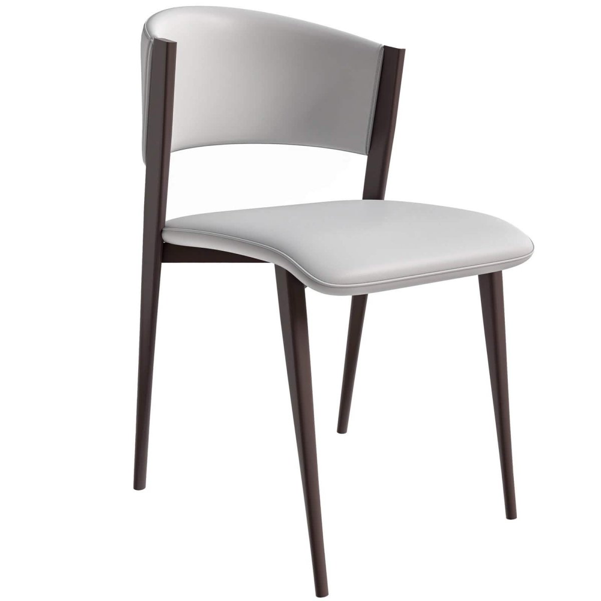 Aspen Dining Chairs Upholstered in Leather Kitchen Room Chairs with Metal Legs Olive Green Dining Chair Leisuremod