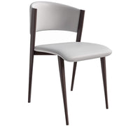 Aspen Dining Chairs Upholstered in Leather Kitchen Room Chairs with Metal Legs Olive Green Dining Chair Leisuremod