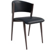Aspen Dining Chairs in Leather with Graphite Metal Legs
