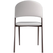 Aspen Dining Chairs Upholstered in Leather Kitchen Room Chairs with Metal Legs Olive Green Dining Chair Leisuremod