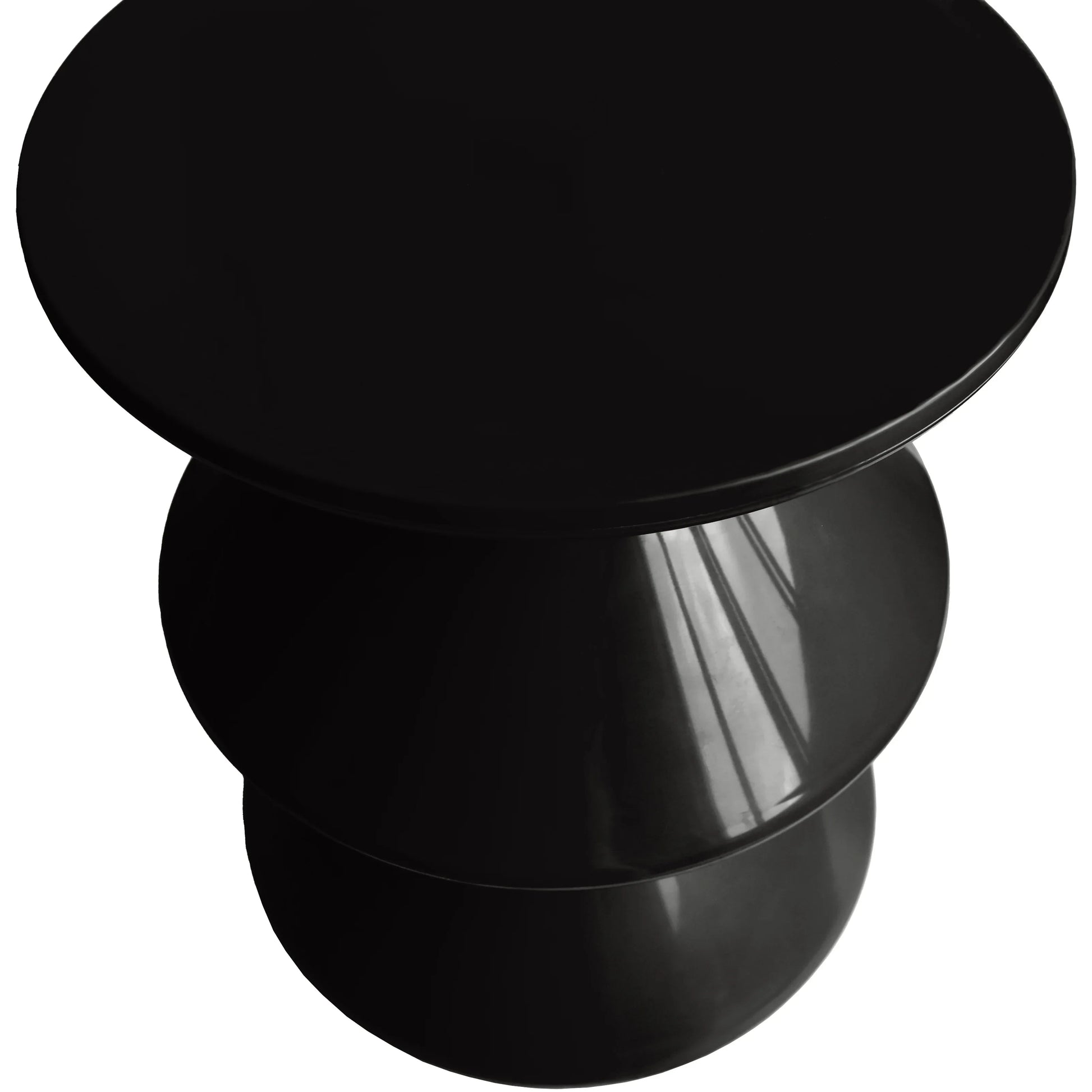 Aura Round Side Table in ABS Plastic With Contemporary Double-Hourglass Design - Elax Furniture