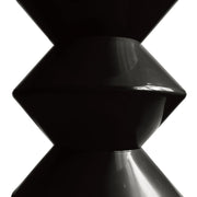 Aura Round Side Table in ABS Plastic With Contemporary Double-Hourglass Design - Elax Furniture