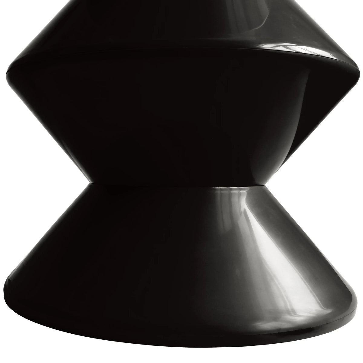 Aura Round Side Table in ABS Plastic With Contemporary Double-Hourglass Design - Elax Furniture