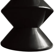 Aura Round Side Table in ABS Plastic With Contemporary Double-Hourglass Design - Elax Furniture