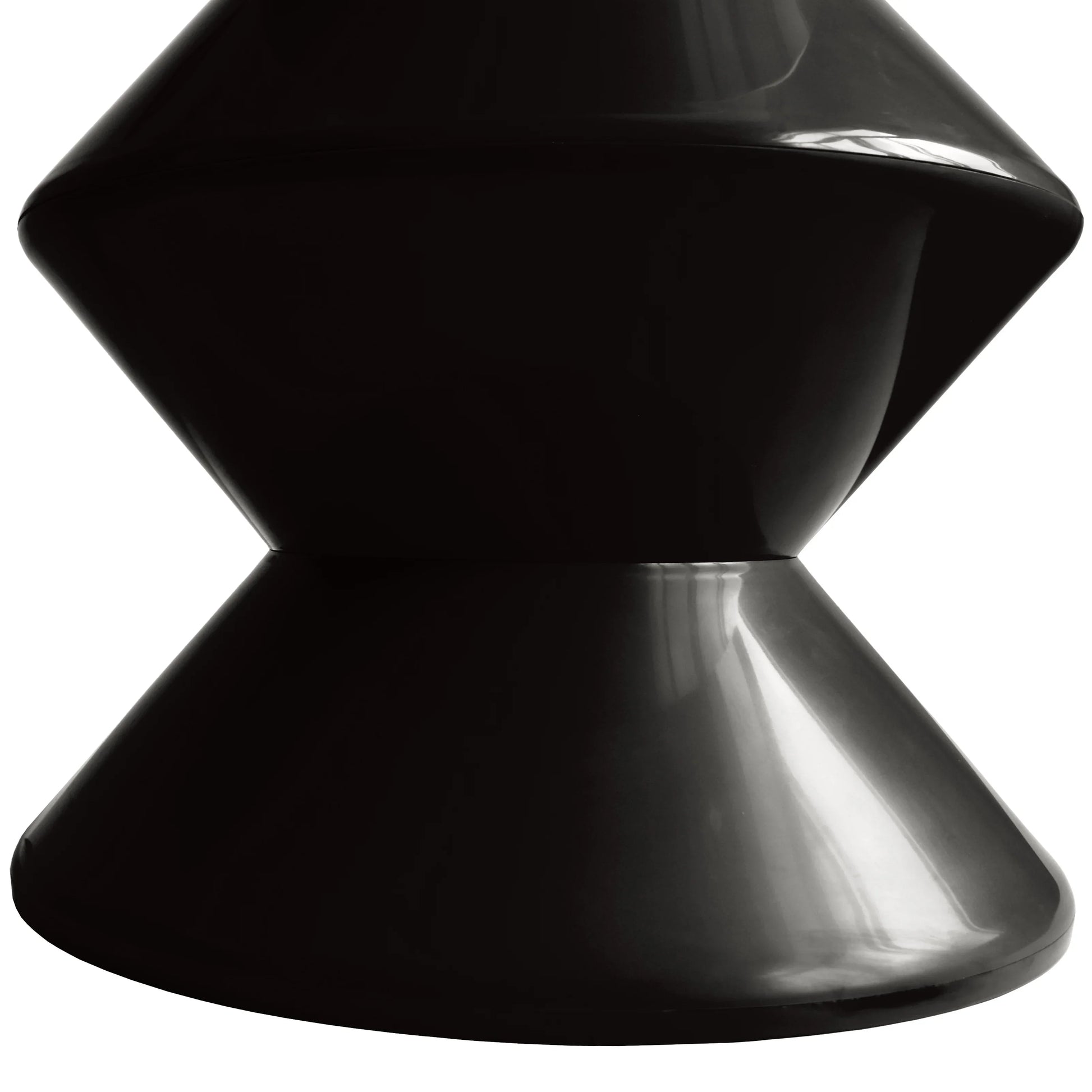 Aura Round Side Table in ABS Plastic With Contemporary Double-Hourglass Design - Elax Furniture