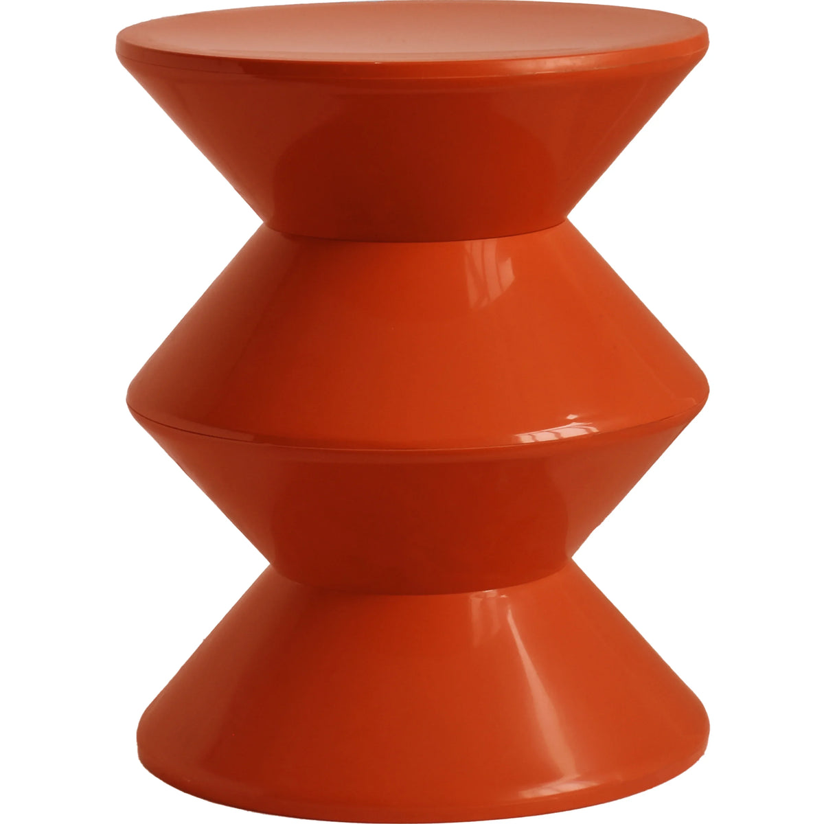 Aura Round Side Table in ABS Plastic With Contemporary Double-Hourglass Design - Elax Furniture