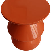 Aura Round Side Table in ABS Plastic With Contemporary Double-Hourglass Design - Elax Furniture