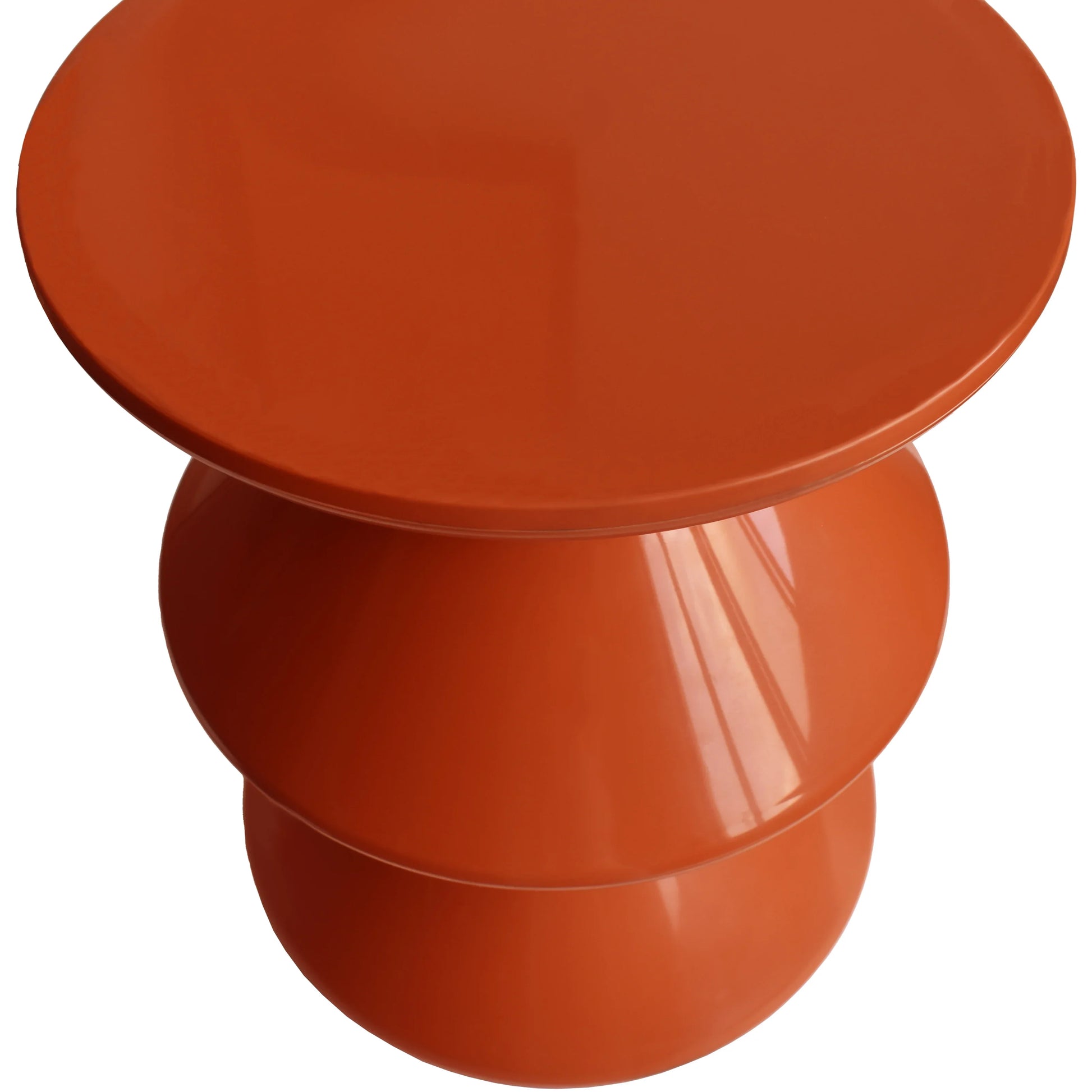 Aura Round Side Table in ABS Plastic With Contemporary Double-Hourglass Design - Elax Furniture