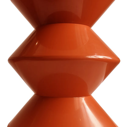 Aura Round Side Table in ABS Plastic With Contemporary Double-Hourglass Design - Elax Furniture