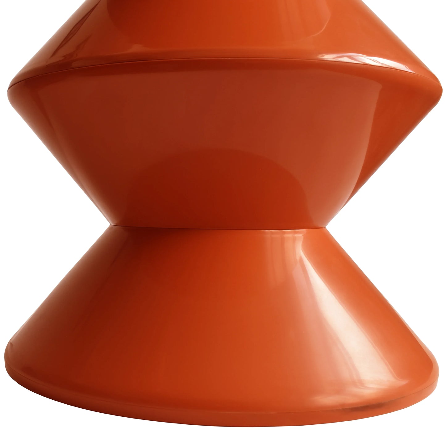 Aura Round Side Table in ABS Plastic With Contemporary Double-Hourglass Design - Elax Furniture