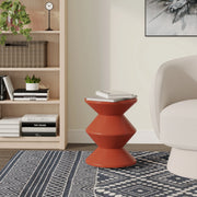 Aura Round Side Table in ABS Plastic With Contemporary Double-Hourglass Design - Elax Furniture
