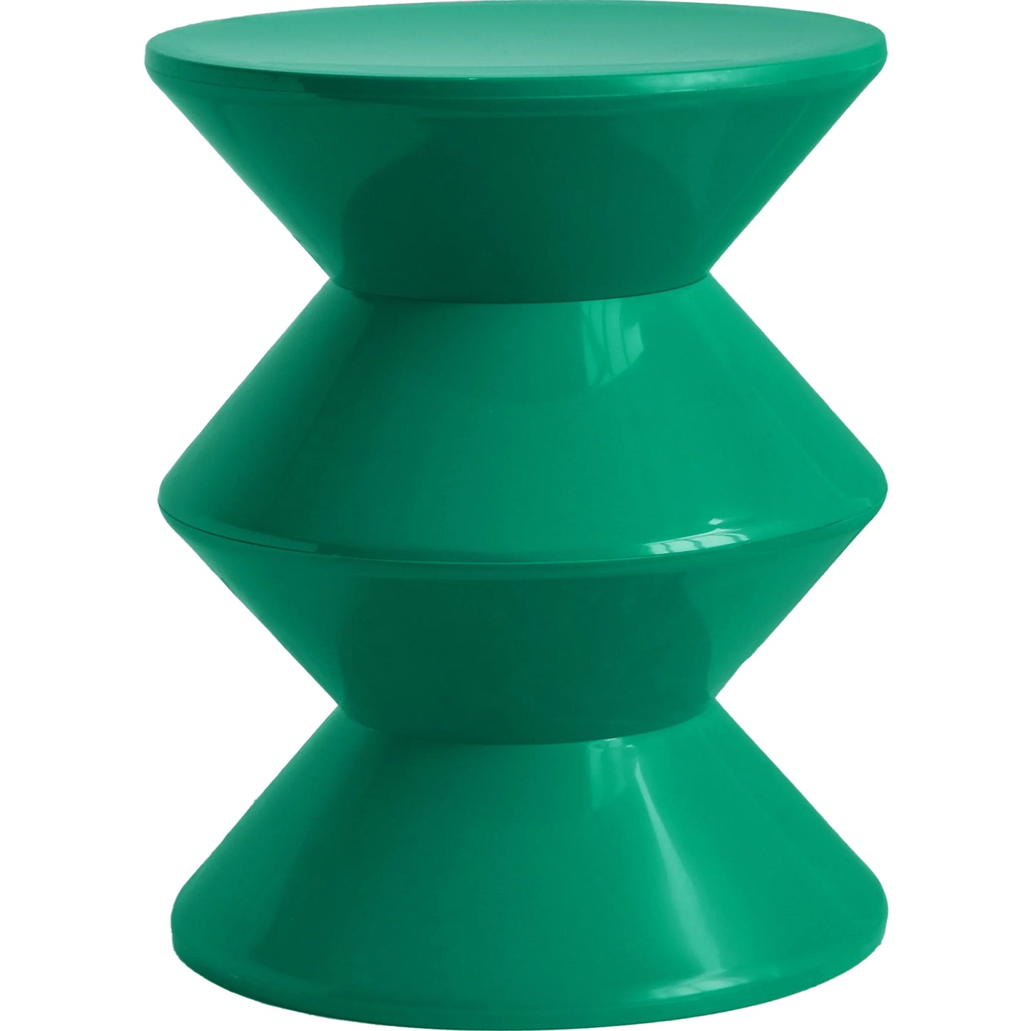 Aura Round Side Table in ABS Plastic With Contemporary Double-Hourglass Design - Elax Furniture