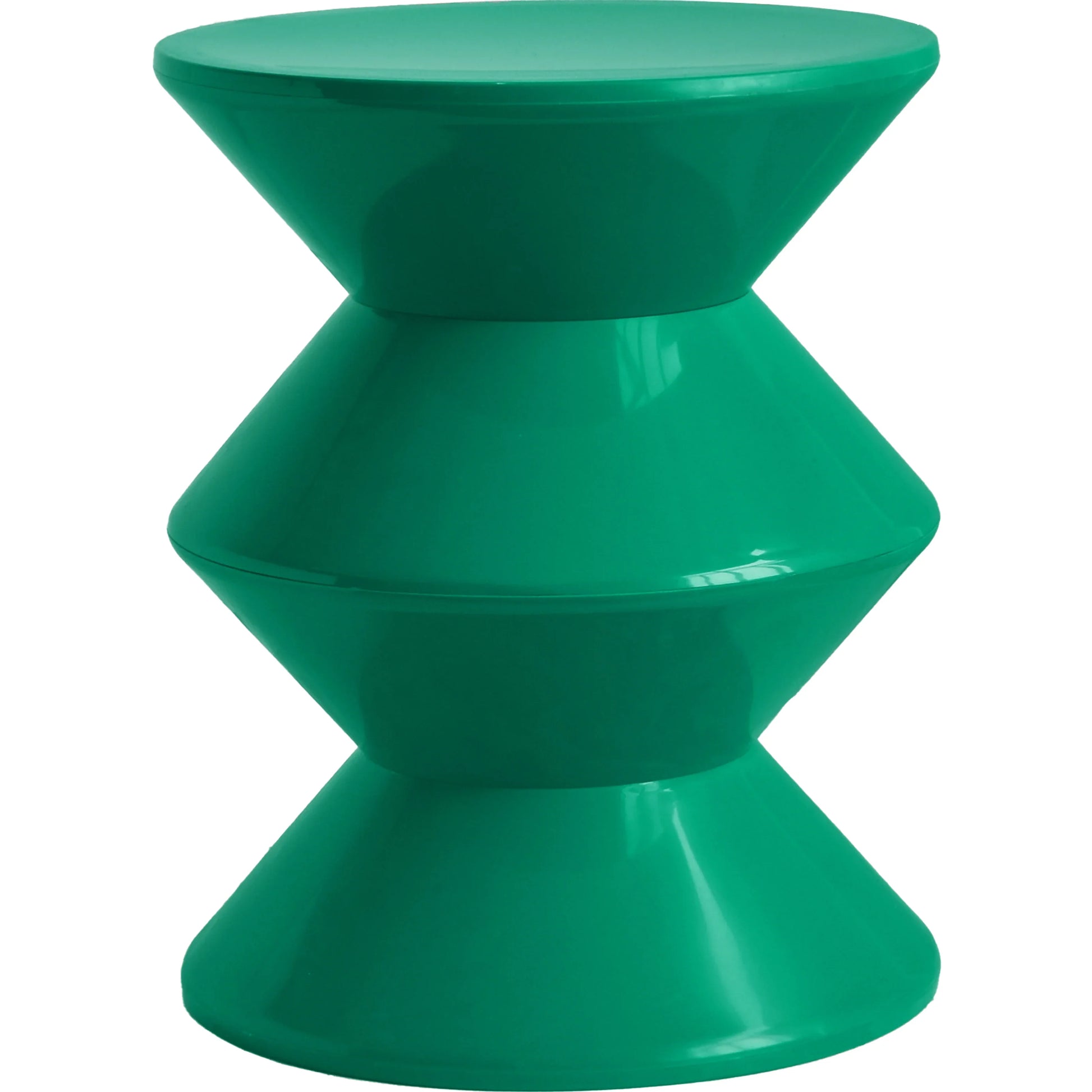 Aura Round Side Table in ABS Plastic With Contemporary Double-Hourglass Design - Elax Furniture