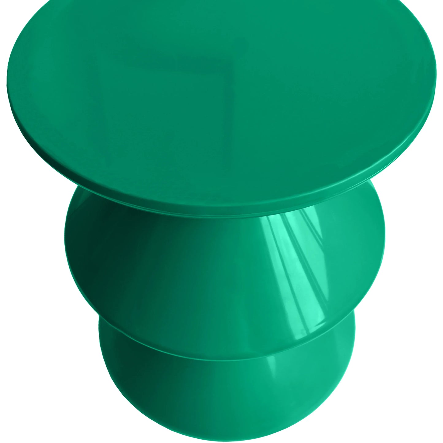 Aura Round Side Table in ABS Plastic With Contemporary Double-Hourglass Design - Elax Furniture