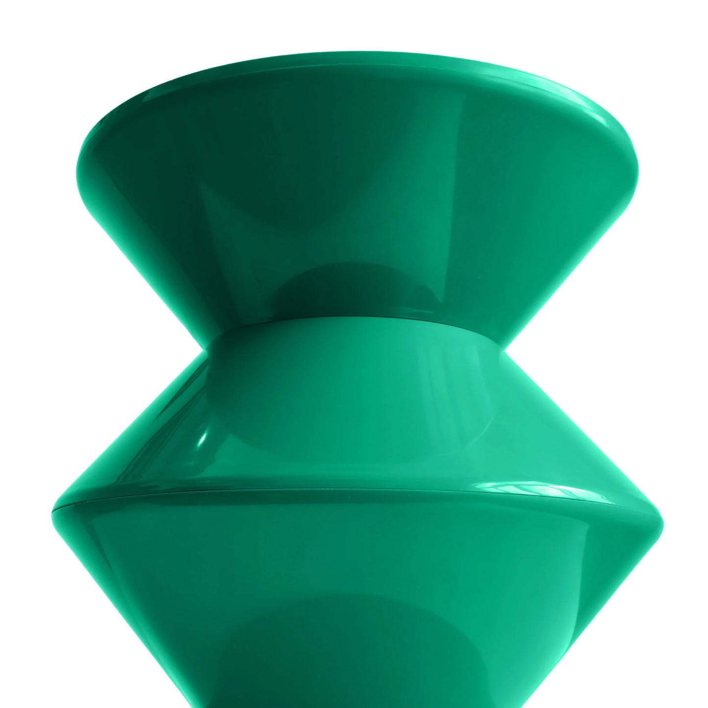 Aura Round Side Table in ABS Plastic With Contemporary Double-Hourglass Design - Elax Furniture