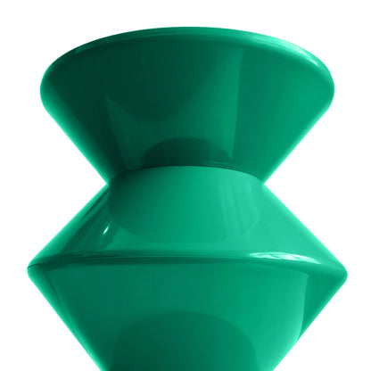 Aura Round Side Table in ABS Plastic With Contemporary Double-Hourglass Design - Elax Furniture