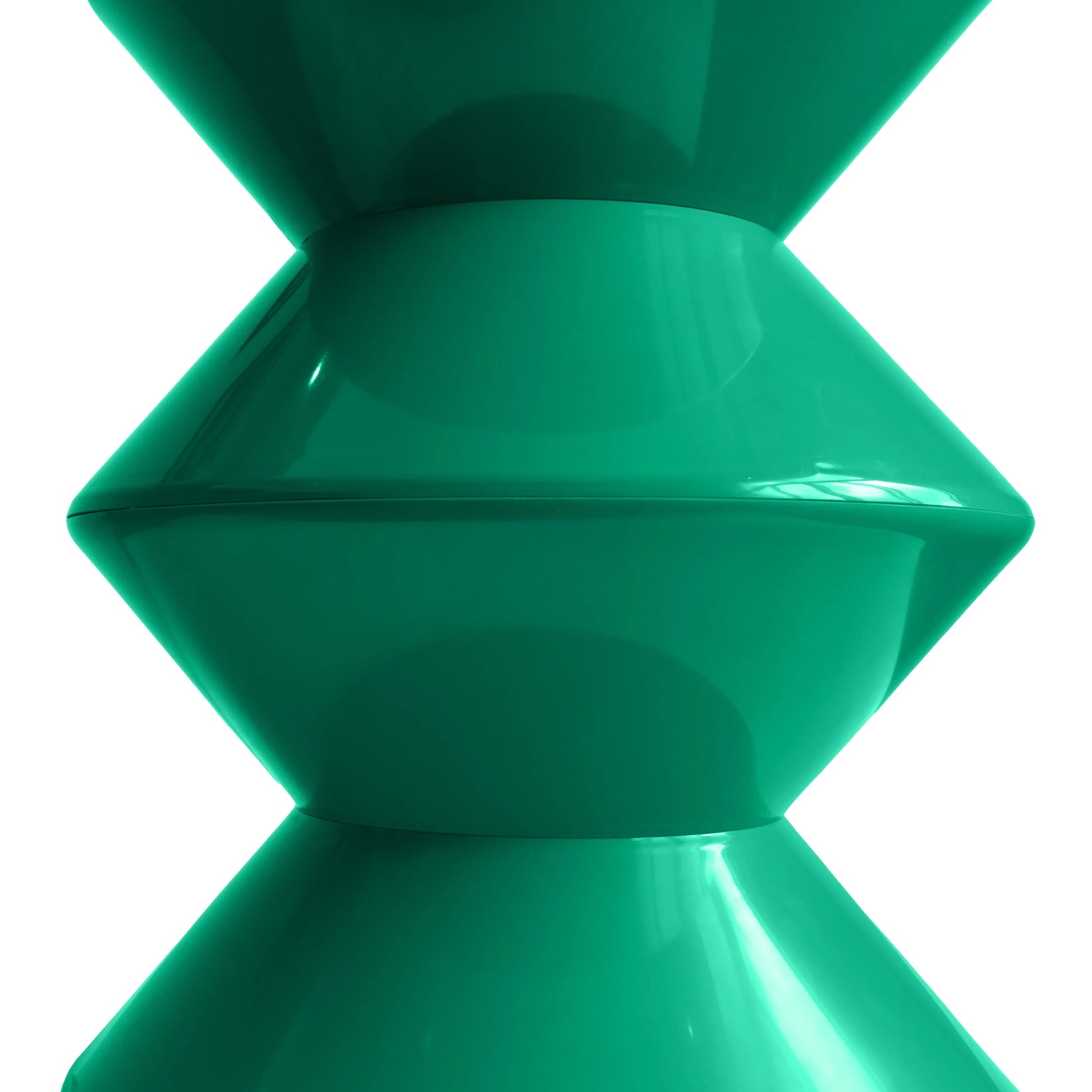 Aura Round Side Table in ABS Plastic With Contemporary Double-Hourglass Design - Elax Furniture