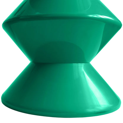 Aura Round Side Table in ABS Plastic With Contemporary Double-Hourglass Design - Elax Furniture