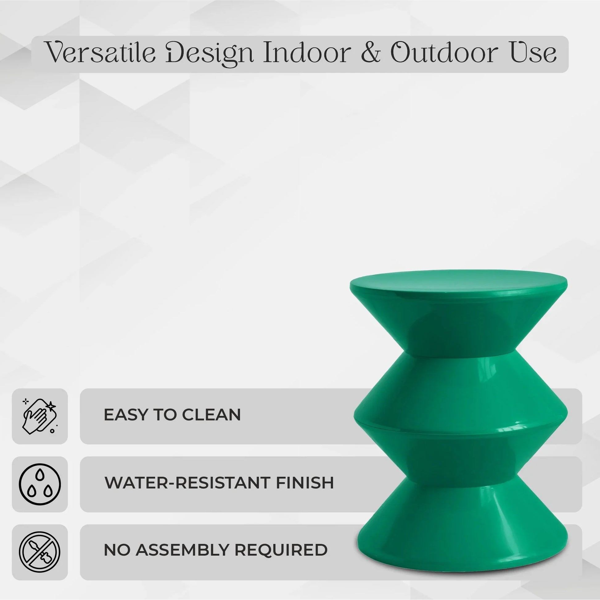 Aura Round Side Table in ABS Plastic With Contemporary Double-Hourglass Design - Elax Furniture