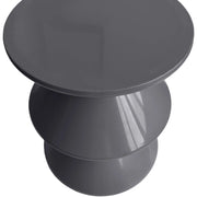 Aura Round Side Table in ABS Plastic With Contemporary Double-Hourglass Design - Elax Furniture