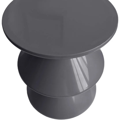 Aura Round Side Table in ABS Plastic With Contemporary Double-Hourglass Design - Elax Furniture