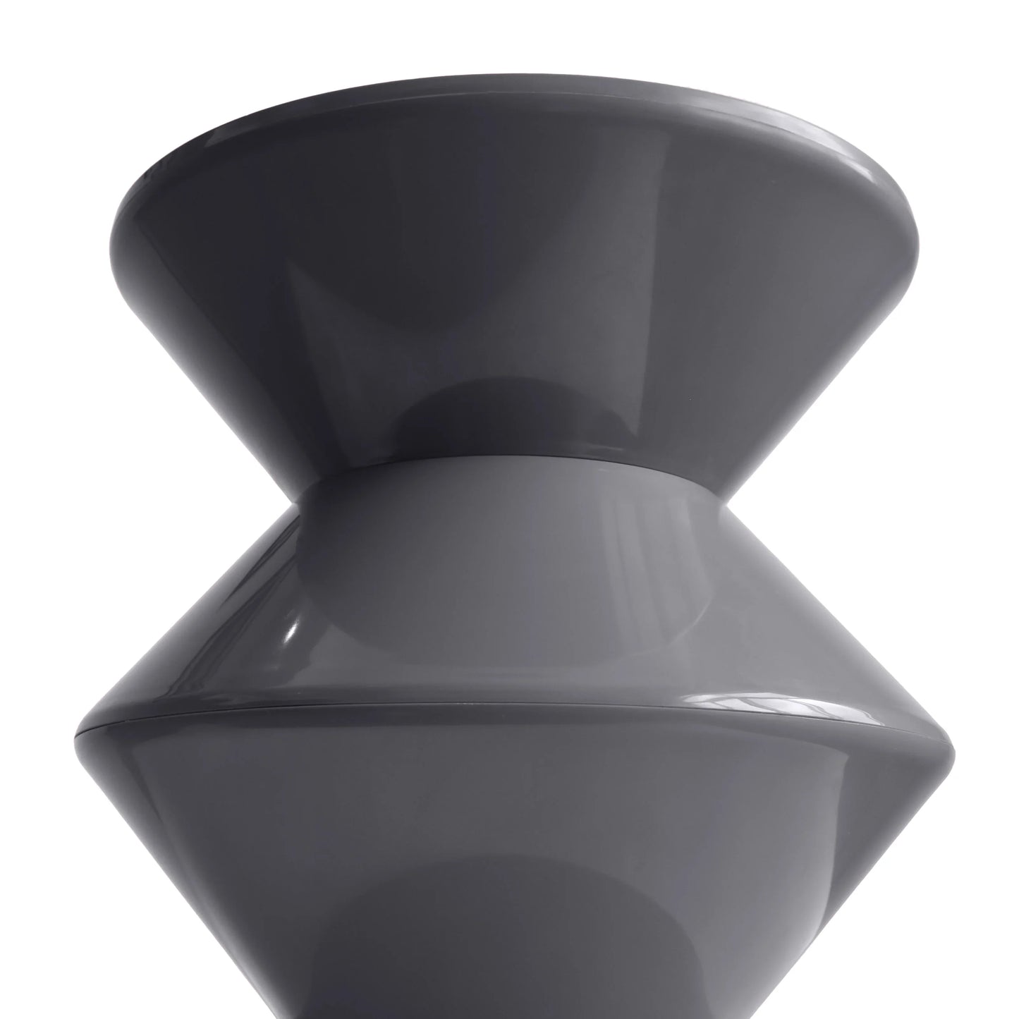 Aura Round Side Table in ABS Plastic With Contemporary Double-Hourglass Design - Elax Furniture