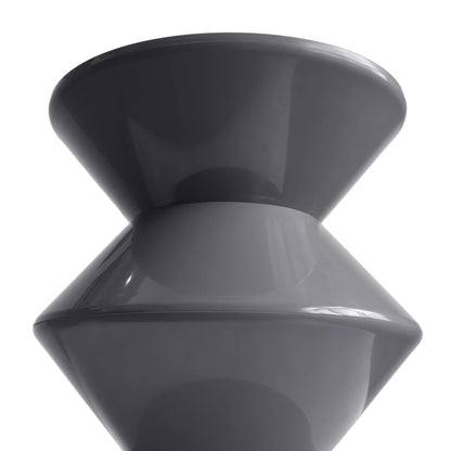 Aura Round Side Table in ABS Plastic With Contemporary Double-Hourglass Design - Elax Furniture