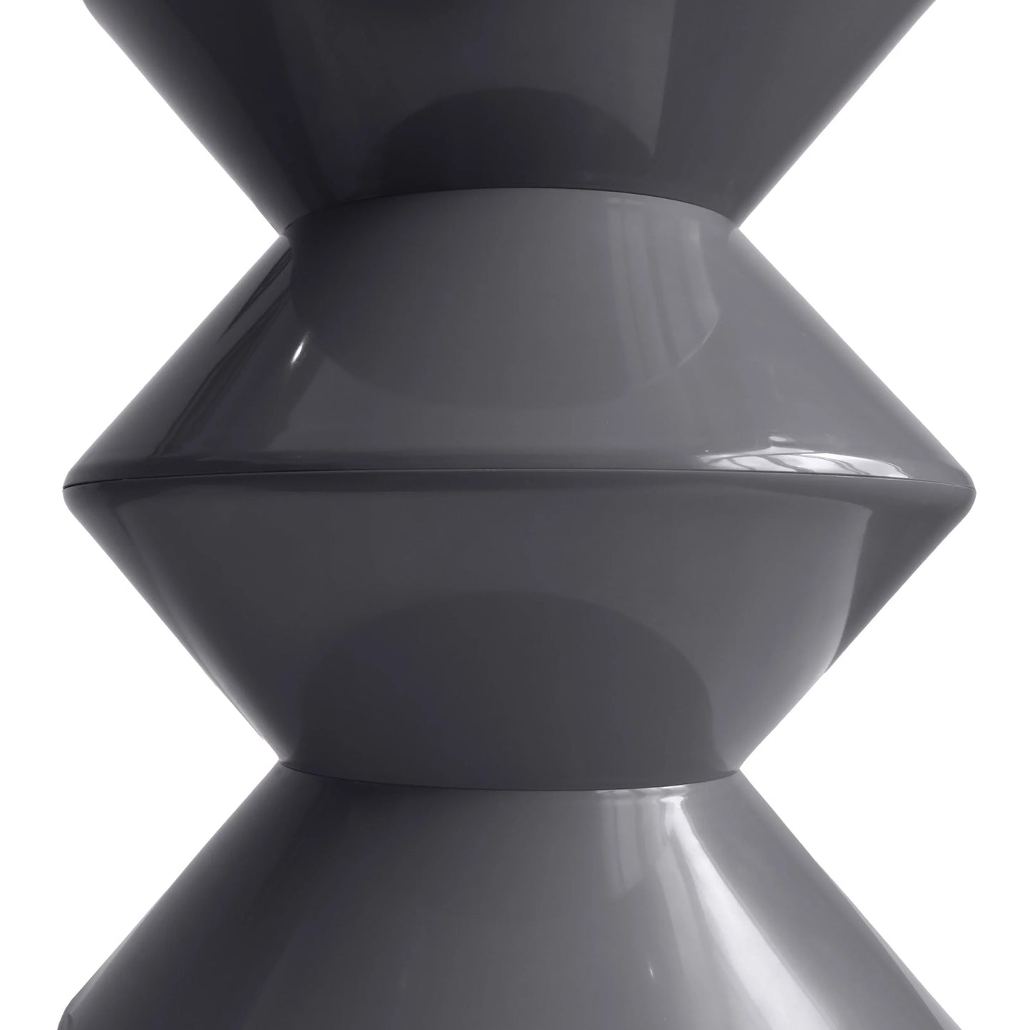 Aura Round Side Table in ABS Plastic With Contemporary Double-Hourglass Design - Elax Furniture