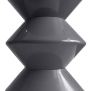 Aura Round Side Table in ABS Plastic With Contemporary Double-Hourglass Design - Elax Furniture