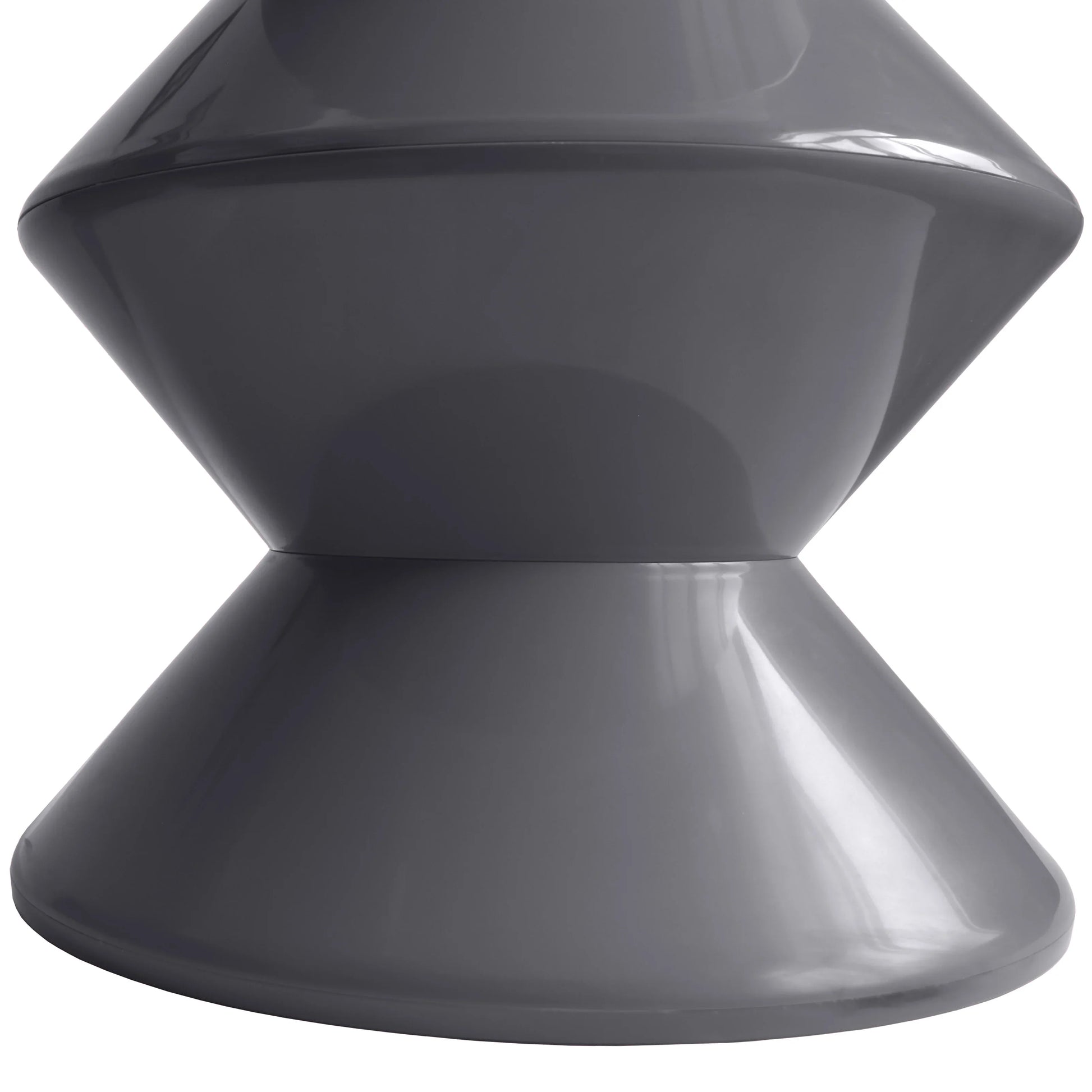 Aura Round Side Table in ABS Plastic With Contemporary Double-Hourglass Design - Elax Furniture