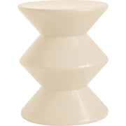 Aura Round Side Table in ABS Plastic With Contemporary Double-Hourglass Design - Elax Furniture