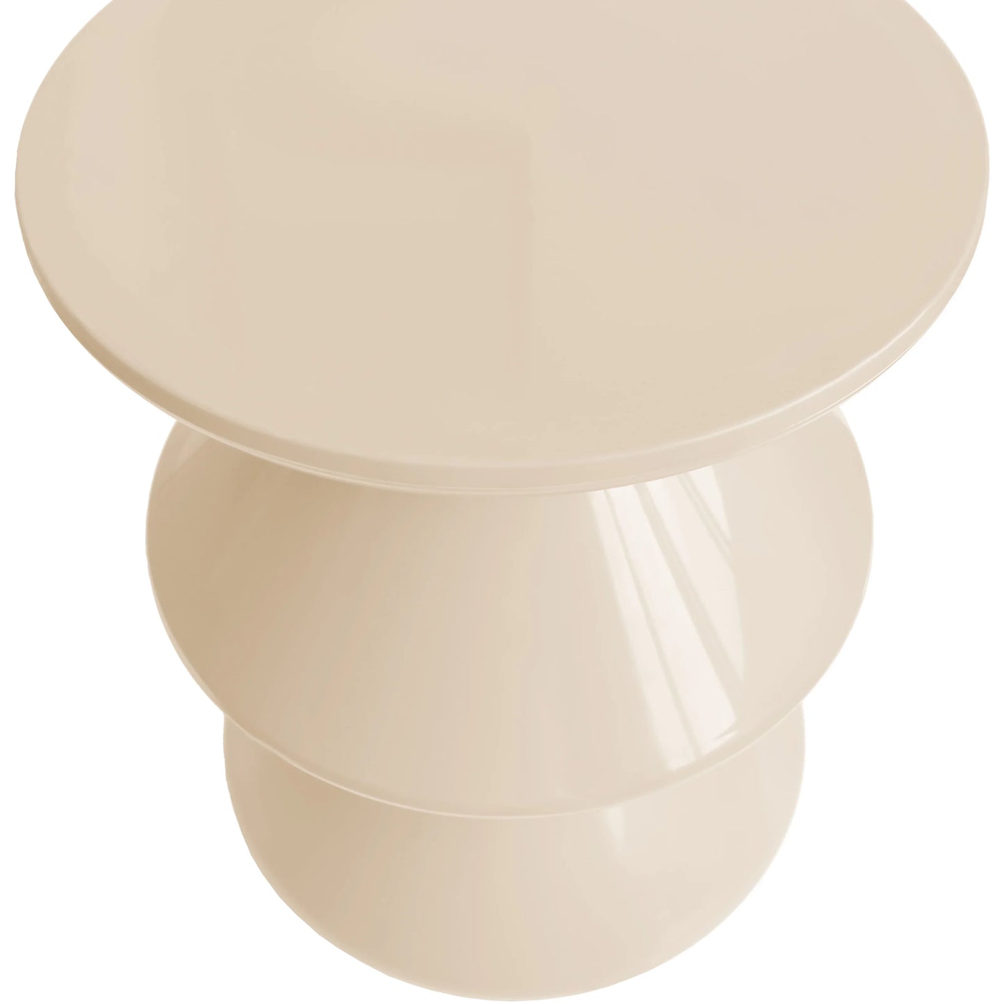 Aura Round Side Table in ABS Plastic With Contemporary Double-Hourglass Design - Elax Furniture