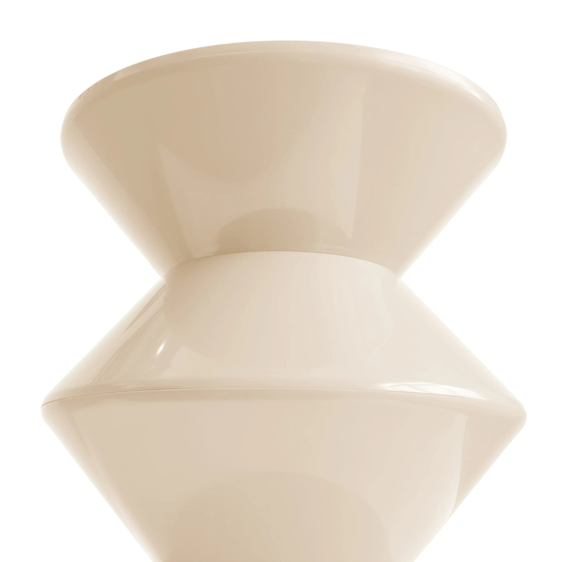 Aura Round Side Table in ABS Plastic With Contemporary Double-Hourglass Design - Elax Furniture