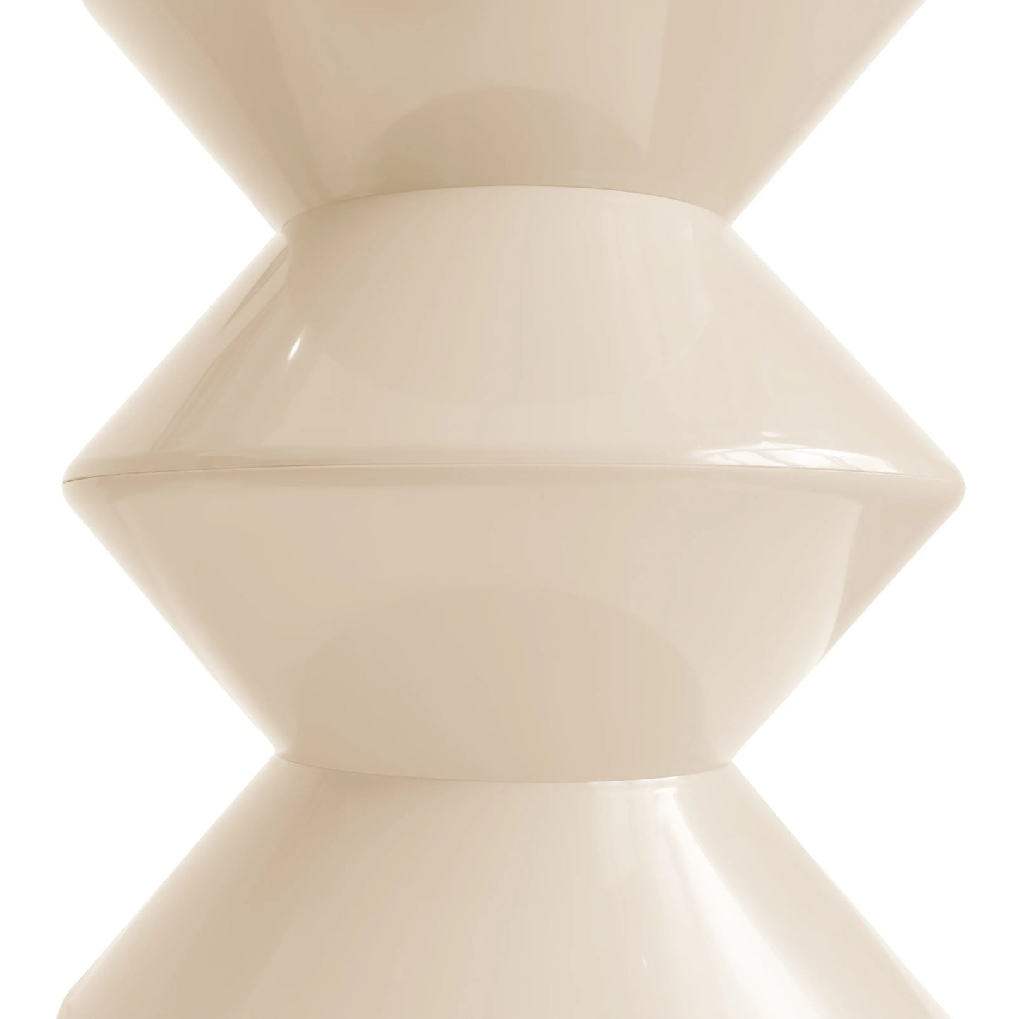 Aura Round Side Table in ABS Plastic With Contemporary Double-Hourglass Design - Elax Furniture