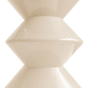 Aura Round Side Table in ABS Plastic With Contemporary Double-Hourglass Design - Elax Furniture