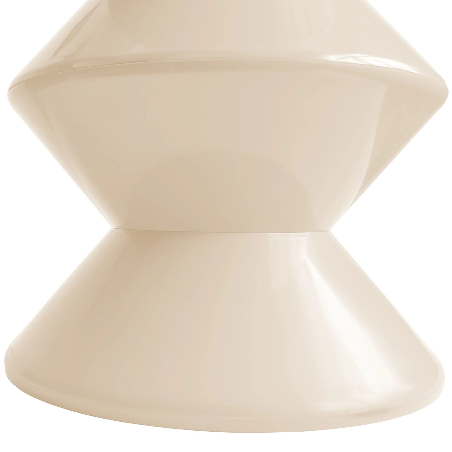 Aura Round Side Table in ABS Plastic With Contemporary Double-Hourglass Design - Elax Furniture