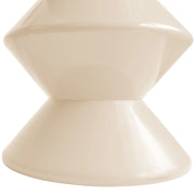 Aura Round Side Table in ABS Plastic With Contemporary Double-Hourglass Design - Elax Furniture