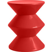 Aura Round Side Table in ABS Plastic With Contemporary Double-Hourglass Design - Elax Furniture