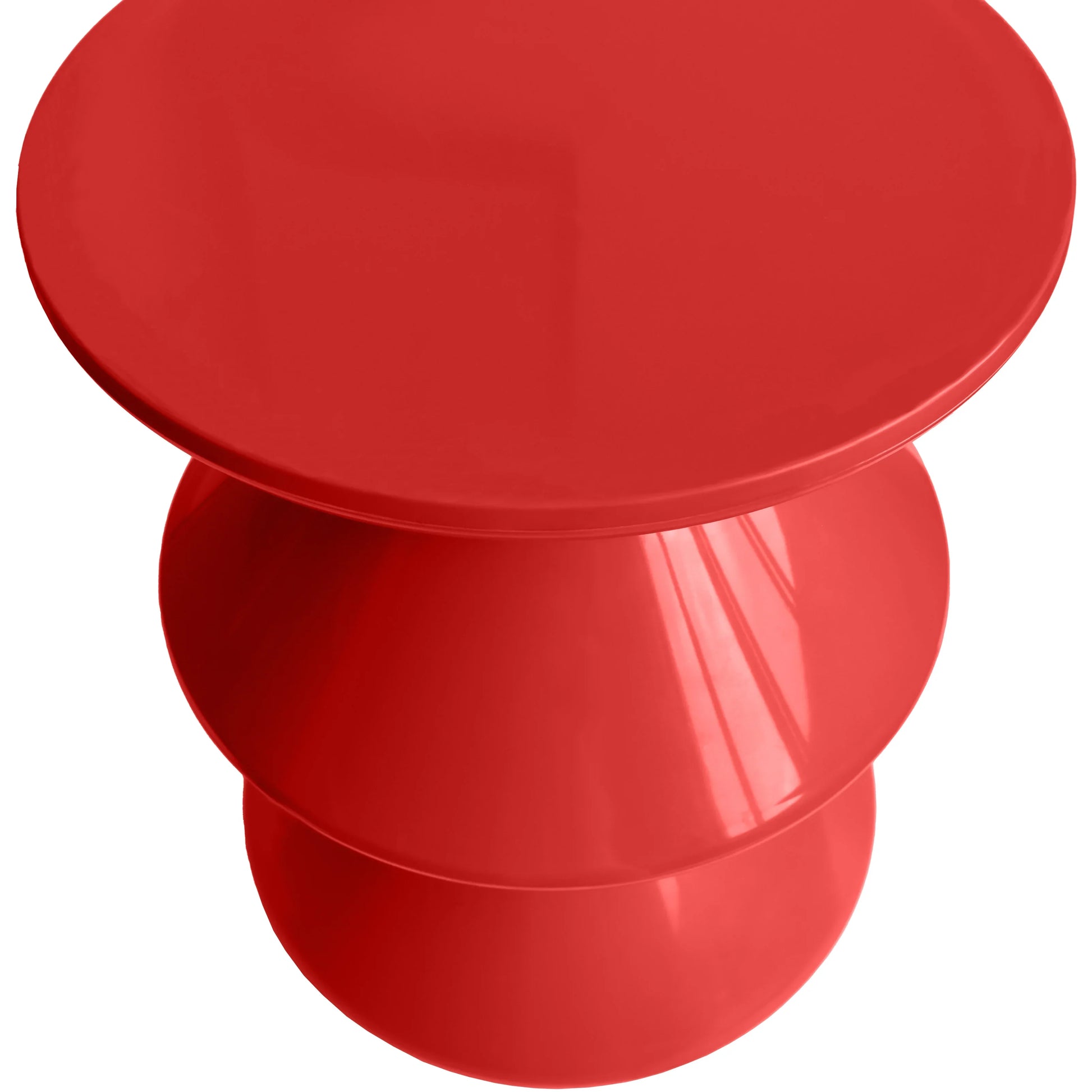 Aura Round Side Table in ABS Plastic With Contemporary Double-Hourglass Design - Elax Furniture