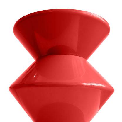 Aura Round Side Table in ABS Plastic With Contemporary Double-Hourglass Design - Elax Furniture